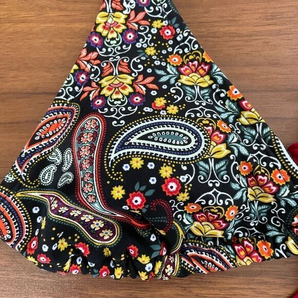 Athleta | Triangle Bikini Top | Funky Retro Paisley Pattern | Size XXS - Picture 3 of 6